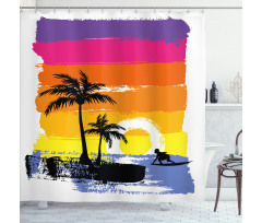 Tropical Beach Shower Curtain