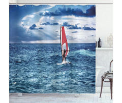 Windsurfer on Sea Shower Curtain