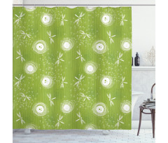 Dandelion Sketchy Shower Curtain