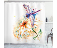 Watercolor Lily Bloom Shower Curtain