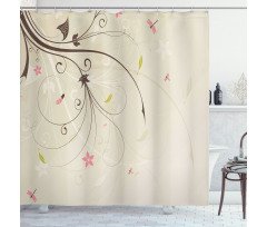 Bouquet Shabby Plant Shower Curtain