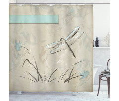 Romantic Sketch Art Shower Curtain