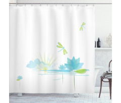 Waterlily Nature Lake Shower Curtain