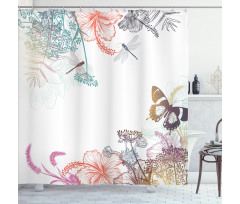 Flowers Herbs Shower Curtain