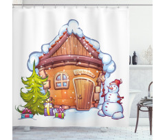 Cartoon House Shower Curtain