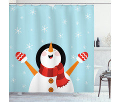 Santa Snowflakes Joy Shower Curtain