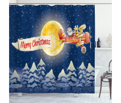 Santa Claus Airline Shower Curtain