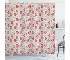 Snowflakes Print Shower Curtain