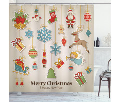 Xmas Holiday Shower Curtain