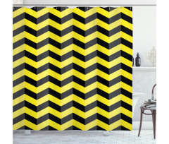 Warning Sign Shower Curtain