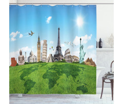 Famous Monuments in World Shower Curtain