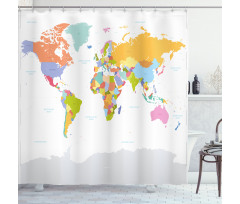 Detailed Political Colorful Shower Curtain