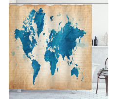 Vintage Watercolor Shower Curtain