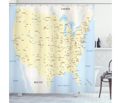 America Cities Interstate Shower Curtain