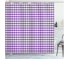 Gingham Vintage Style Shower Curtain