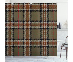 Scottish Geometric Shower Curtain