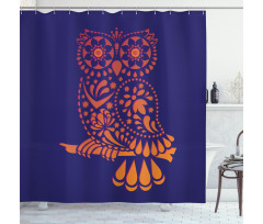 Ornamental Vintage Owl Shower Curtain