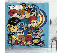 Various Monsters Universe Shower Curtain