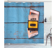 Vintage Cassette Tapes Shower Curtain