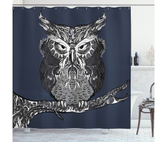 Owl Vintage Ornaments Shower Curtain