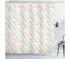 Colorful Classic Glasses Shower Curtain
