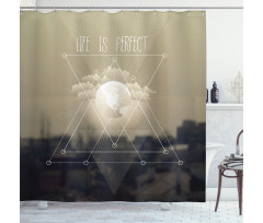 Life Is Perfect Vintage Shower Curtain