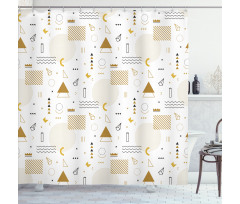 Memphis Geometric Shower Curtain