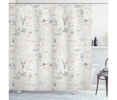 Minimalist Nature Pattern Shower Curtain