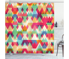 Colorful Triangles Shower Curtain