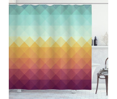 Abstract Checkered Pastel Shower Curtain