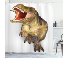 Roaring Vivid T-Rex Shower Curtain