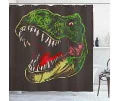 Aggressive Wild T-Rex Shower Curtain