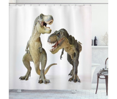 T-Rex Pair Predators Shower Curtain