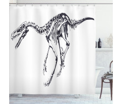 Skeleton Dead Predator Shower Curtain