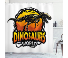 Dino World Scary Beast Shower Curtain