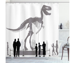 People Look at T-Rex Shower Curtain