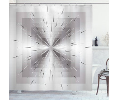 Squares and Lines Design Shower Curtain