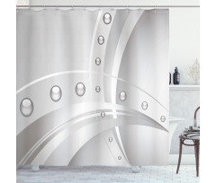 Lines Curves Balls Shower Curtain