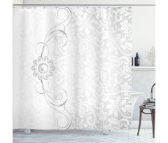 Bridal Flourish Motifs Shower Curtain