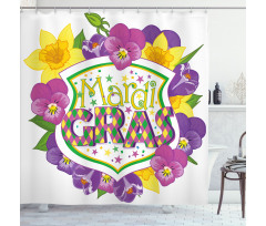 Blazon with Flowers Shower Curtain