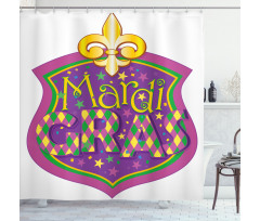 Fleur De Lis Blazon Shower Curtain