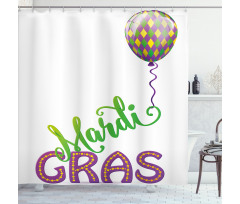 Cartoon Mardi Gras Shower Curtain