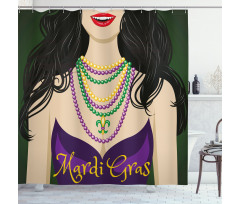 Woman in Party Dress Shower Curtain