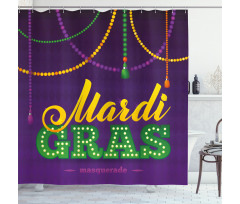 Vivid Beads Tassels Shower Curtain