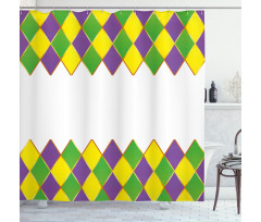 Carnival Colors Grid Shower Curtain