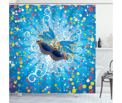 Colorful Dots Swirls Shower Curtain