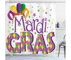 Joyful Party Theme Shower Curtain