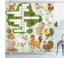 Farm Animals Shower Curtain