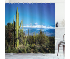 Tucson Countryside Cacti Shower Curtain
