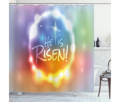 He Has Risen Abstract Shower Curtain